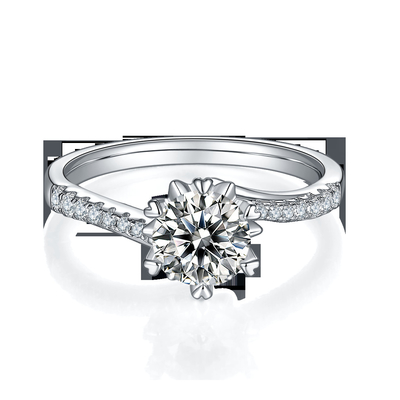 1.30CT Trắng Moissanite Và Sapphire Platineve CZ Trang Sức Đính Hôn Nữ Nhẫn