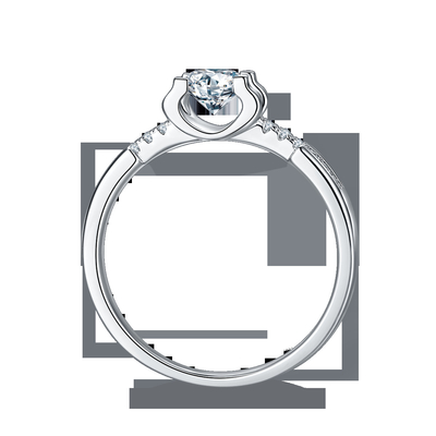 Nhẫn Cưới Moissanite Tối Giản Tùy Chỉnh Sytle Cz Màu Trắng Dành Cho Nữ