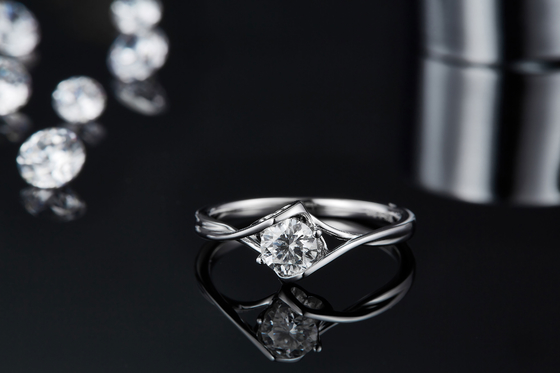 Nhẫn Nữ Moissanite Tự Nhiên 3 Carat Đá Quý Cưới Hứa Đính Hôn