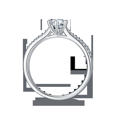 Thiết kế tối giản Trang sức vàng 9K, Bộ nhẫn bạc Moissanite 925