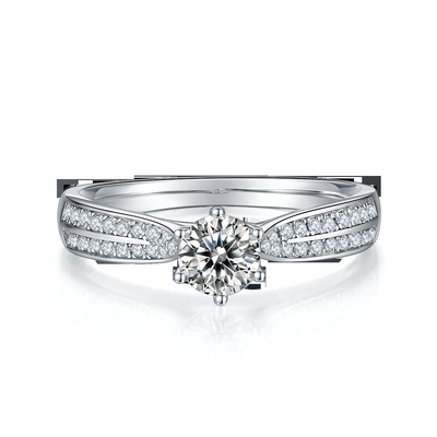 Thiết kế tối giản Trang sức vàng 9K, Bộ nhẫn bạc Moissanite 925