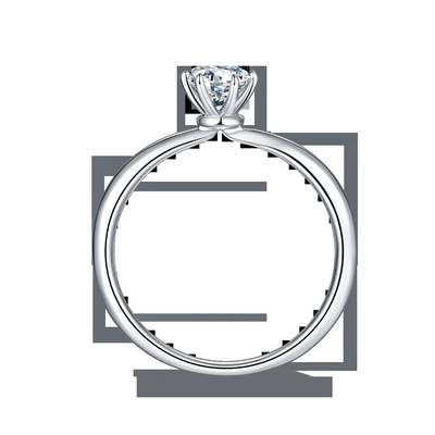 Nhẫn Kim Cương Moissanite Bạc 925 Cho Đám Cưới Đính Hôn