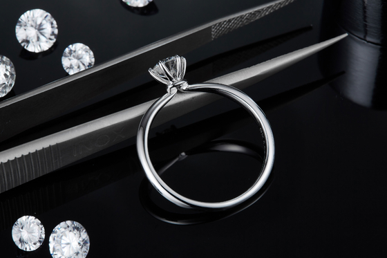 Nhẫn Kim Cương Moissanite Bạc 925 Cho Đám Cưới Đính Hôn