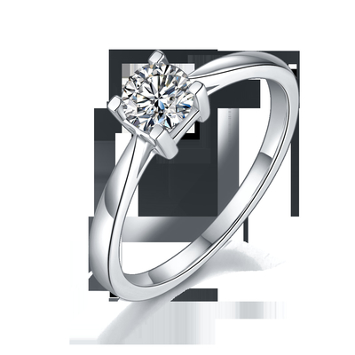Độc đáo S925 East West Setting Emerald Cut Moissanite Wedding Engagement Ring Modern