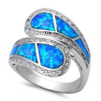 Đá Opal Xanh Hy Lạp Thiết Kế Chìa Khóa Bọc Chắc Chắn Nhẫn Bạc 925 Đá Opal Xanh Trang Sức Cho Nam