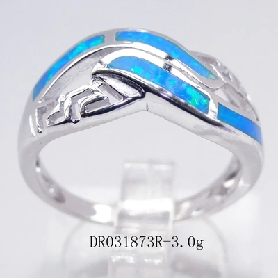 Bạc Sỉ Trang Sức Màu Xanh Hy Lạp Phòng Nhẫn Cưới Đá Opal Tổng Hợp Trang Sức Đá Opal