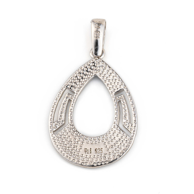 Mặt dây chuyền opal Hy Lạp màu xanh tự nhiên của cô gái uốn khúc bằng bạc 925
