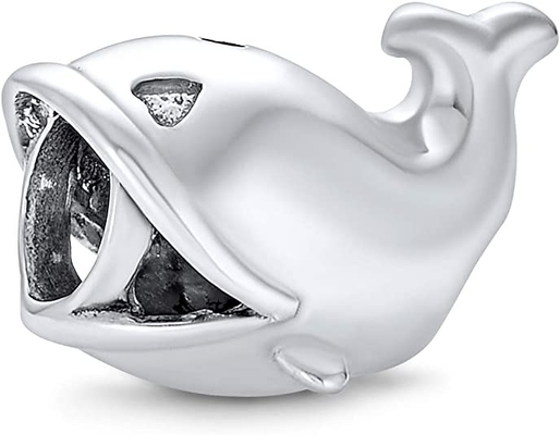 Hải Lý Đánh Cá Đại Dương Cá Voi Biển Đính Hạt Dành Cho Nữ Cho Tuổi Teen Bị Oxy Hóa. Bạc 925 Phù Hợp Với Vòng Tay Châu Âu