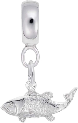 Hạt charm hình cá bằng bạc 925 cho vòng tay &amp; dây chuyền