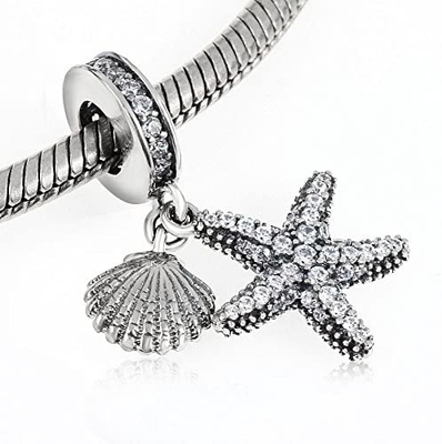 Hạt charm hình cá bằng bạc 925 cho vòng tay &amp; dây chuyền