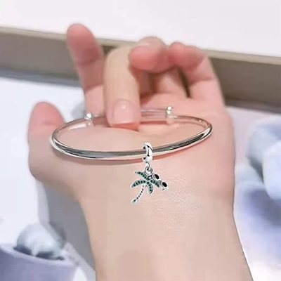 Ớt Trang Sức Cây Dừa Với Kính Mát Ngày Lễ Bãi Biển Charm Tương Thích Với Vòng Tay Pandora Charms
