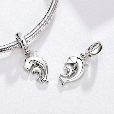 NINGAN Bạc 925 Đáng Yêu Series Hạt Charm Cho Nữ Tự Làm Vòng Tay Sản Xuất Ngày Lễ Sinh Nhật Quà Tặng