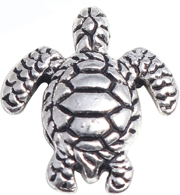 160 chiếc Cổ Rùa Đáng Yêu Mặt Dây Chuyền Đính Hạt Bạc Hạt Charm Phù Hợp Với Ban Đầu Vòng Tay 9x7mm