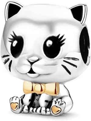 Mèo con đang ngồi Kitty Pet Người yêu động vật MÈO Dangle Hạt quyến rũ dành cho phụ nữ tuổi teen