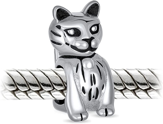 Mèo con đang ngồi Kitty Pet Người yêu động vật MÈO Dangle Hạt quyến rũ dành cho phụ nữ tuổi teen