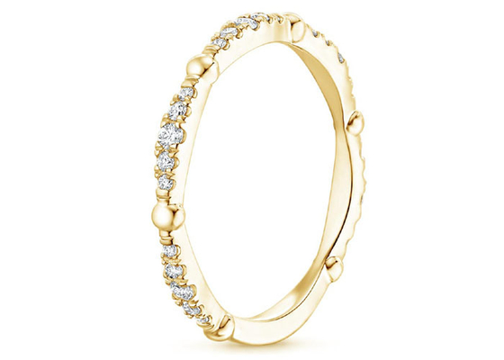 Trang sức vàng vàng 14K lát toàn bộ kim cương 0,67ct G-H VS1 Độ rõ ràng
