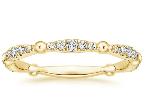 Trang sức vàng vàng 14K lát toàn bộ kim cương 0,67ct G-H VS1 Độ rõ ràng