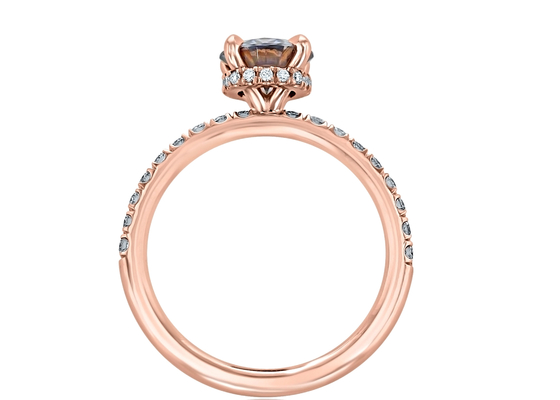 Vật liệu vàng 9K Phòng thí nghiệm đã trưởng thành Vòng Moissanite Màu xám bạc 1ct 5 chiếc Kích thước