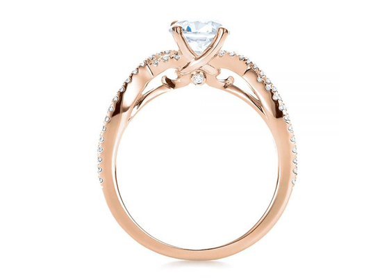 Nhẫn đính hôn kim cương tự nhiên 0,8ct Kích thước 6.0MM OEM ODM