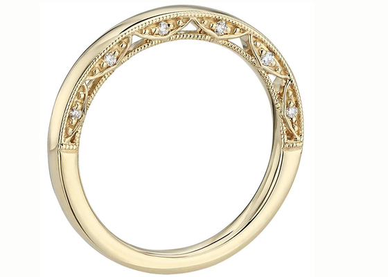 Trang sức vàng vàng 14K nhỏ 0,12ct, Dây đeo cưới kim cương vàng vàng EX Cut ODM