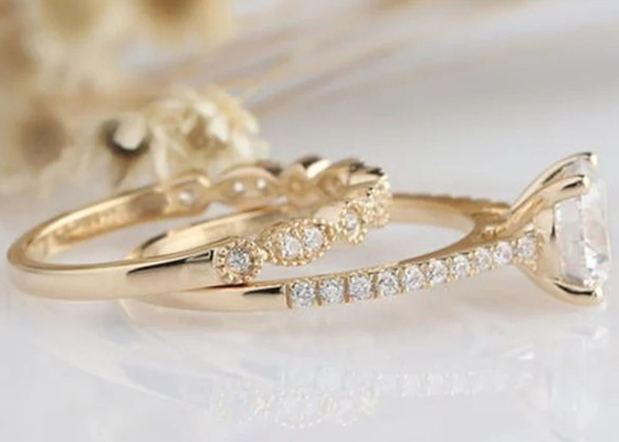 Nhẫn cưới đính kim cương vàng trắng 18k 1.25CT 6.5mm ODM