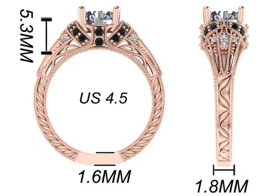 Vòng Rực rỡ Cắt 18K Nhẫn vàng hồng Ảo ảnh Loại cài đặt GIA chứng chỉ ODM
