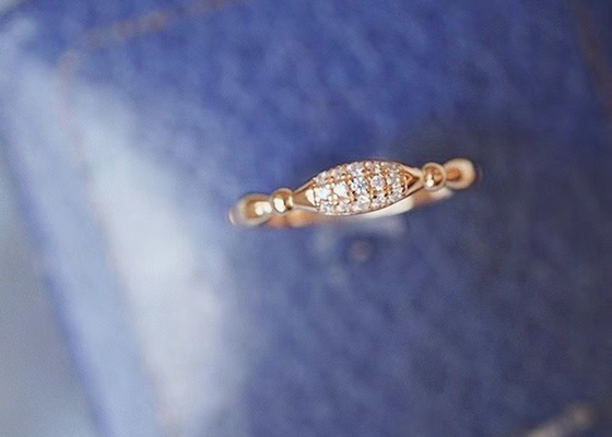 Vàng hồng 14K Vòng trang sức kim cương thực tế OEM ODM cho đám cưới