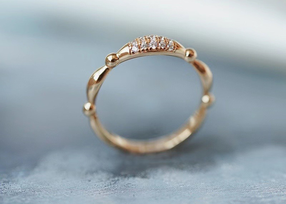 Vàng hồng 14K Vòng trang sức kim cương thực tế OEM ODM cho đám cưới