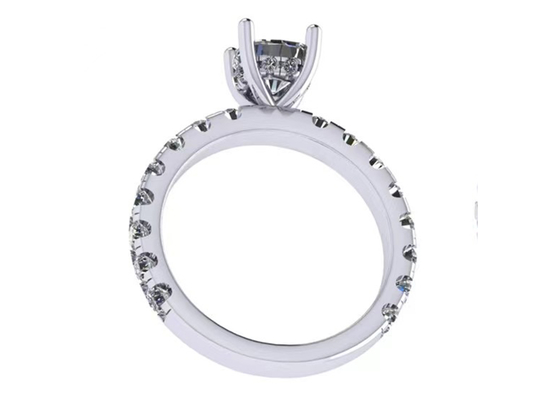 Đồ trang sức bằng vàng rắn 6x6mm 14k, 24 chiếc nhẫn đính hôn kim cương tự nhiên 1,44ct