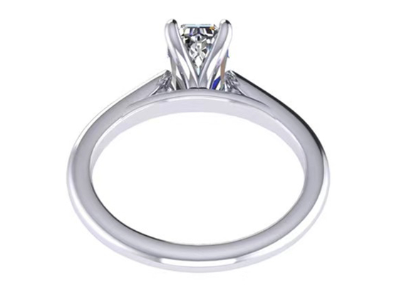 Trang sức vàng rắn 14K 1,05 Ct, Nhẫn đính hôn bằng kim cương cắt bằng ngọc lục bảo EM7,86 × 2,89MM