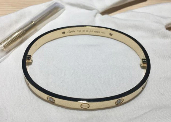0,42ct 38,05g Đồ trang sức bằng vàng rắn 18K Vòng đeo tay tình yêu bằng kim cương tự nhiên oDM