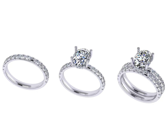 Đặt tay 2,45g Trang sức vàng khối 14K ODM cho sự đính hôn