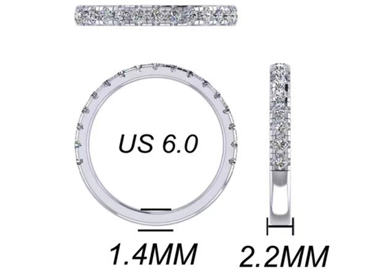 Đặt tay 2,45g Trang sức vàng khối 14K ODM cho sự đính hôn