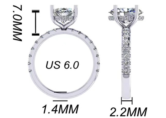 Đặt tay 2,45g Trang sức vàng khối 14K ODM cho sự đính hôn