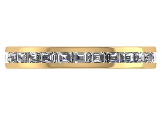 27 chiếc Nhẫn vàng hồng 18K kim cương với 2.0 × 1.5MM OEM ODM để làm quà tặng