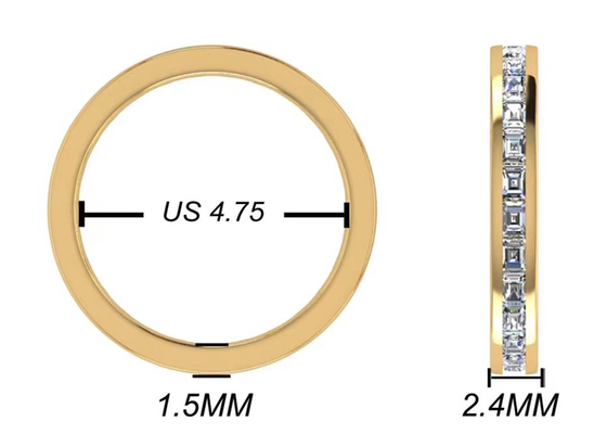 27 chiếc Nhẫn vàng hồng 18K kim cương với 2.0 × 1.5MM OEM ODM để làm quà tặng