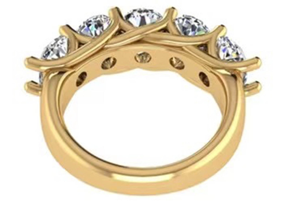 Nhẫn đính hôn vàng vàng 18k hình bầu dục 6,43x 4,7x3,03mm ODM