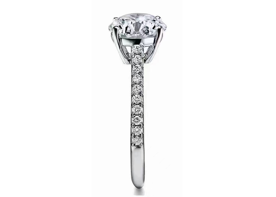 38 chiếc Nhẫn đính hôn Kim cương Tự nhiên Cài đặt Vòng Cắt 1,2ct RD7MM