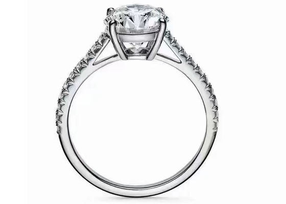 38 chiếc Nhẫn đính hôn Kim cương Tự nhiên Cài đặt Vòng Cắt 1,2ct RD7MM