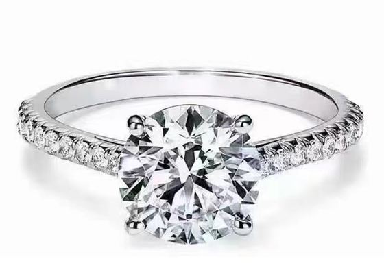 38 chiếc Nhẫn đính hôn Kim cương Tự nhiên Cài đặt Vòng Cắt 1,2ct RD7MM