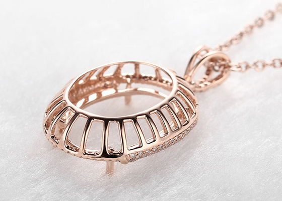Hình bầu dục Hình bầu dục Bán gắn mặt dây chuyền trang sức 10 × 14mm Trọng lượng 2,7g Loại cài đặt
