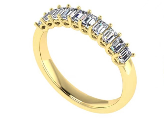 10 chiếc Kim cương 18k Nhẫn vàng hồng 3.0 × 2.0mm EM Cut cho kỷ niệm