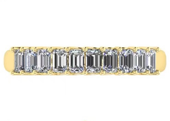 10 chiếc Kim cương 18k Nhẫn vàng hồng 3.0 × 2.0mm EM Cut cho kỷ niệm