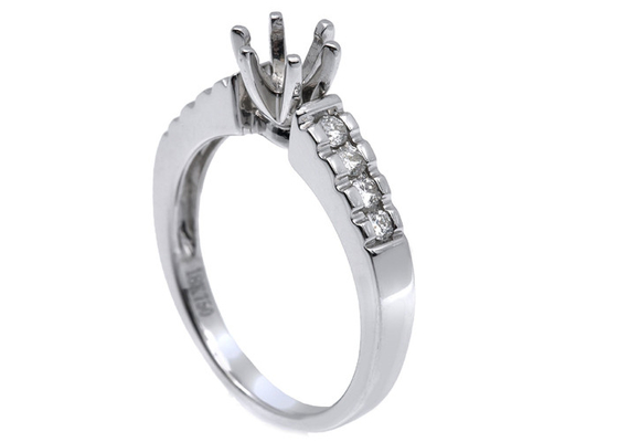 0.2ct 8 chiếc Nhẫn kim cương bán gắn kết 14K Chất liệu vàng trắng ODM để làm quà tặng