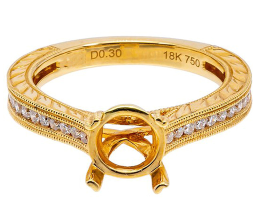 Vòng trang sức bán gắn kết kim cương thực Hình tròn Đường kính 1,6-1,7mm 0,61ct