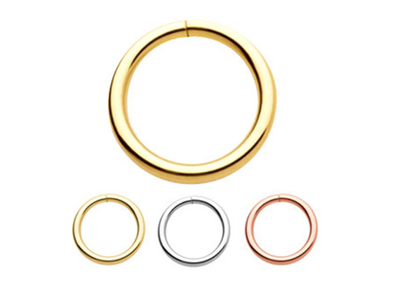 Nhẫn xỏ vàng 14k 1/4 inch 5/16 inch 3/18 inch cho tai mũi môi
