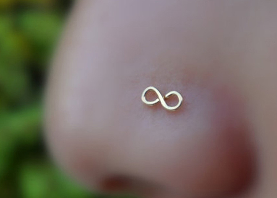 3mm Đồng bằng Sao vàng 18K Mũi xỏ lỗ Hình dạng L Độ dày 0,6mm