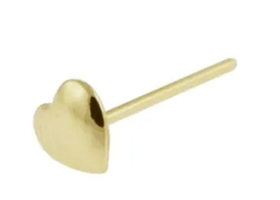 Xỏ khuyên 18K vàng vàng kim cương mũi đinh hình trái tim 3mm OEM ODM