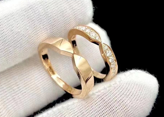 Nhẫn đính hôn kim cương vàng 18k rắn 0,30ct trọng lượng 3,98g Cài đặt ngàm