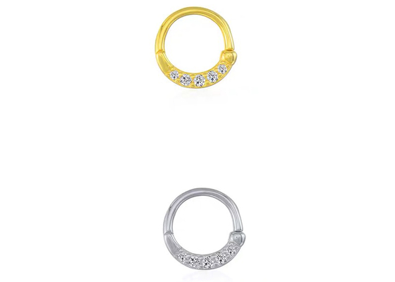 Eternity Hoop 14K Gold Clicker Pi xỏ OEM ODM cho Mũi Septum